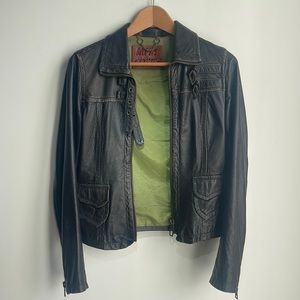 Miss Sixty used brown leather jacket